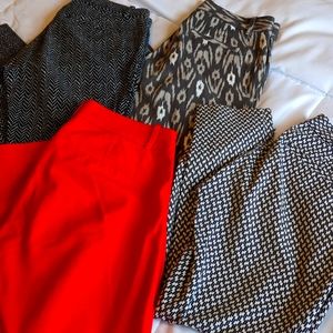 Lot of 4 Stretch Ankle Pants